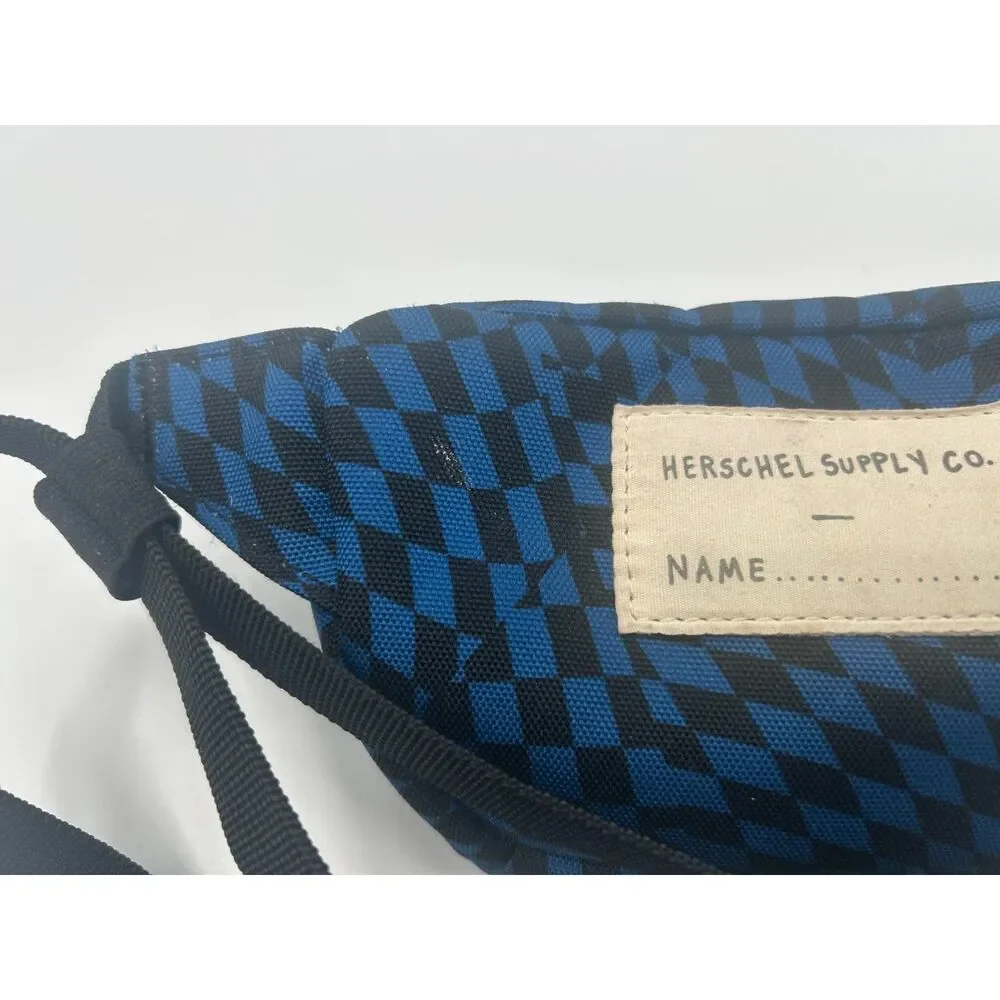 Herschel Fanny Pack Waist Bag Hip Pack Yellow Blue Adjustable Checkered Mini